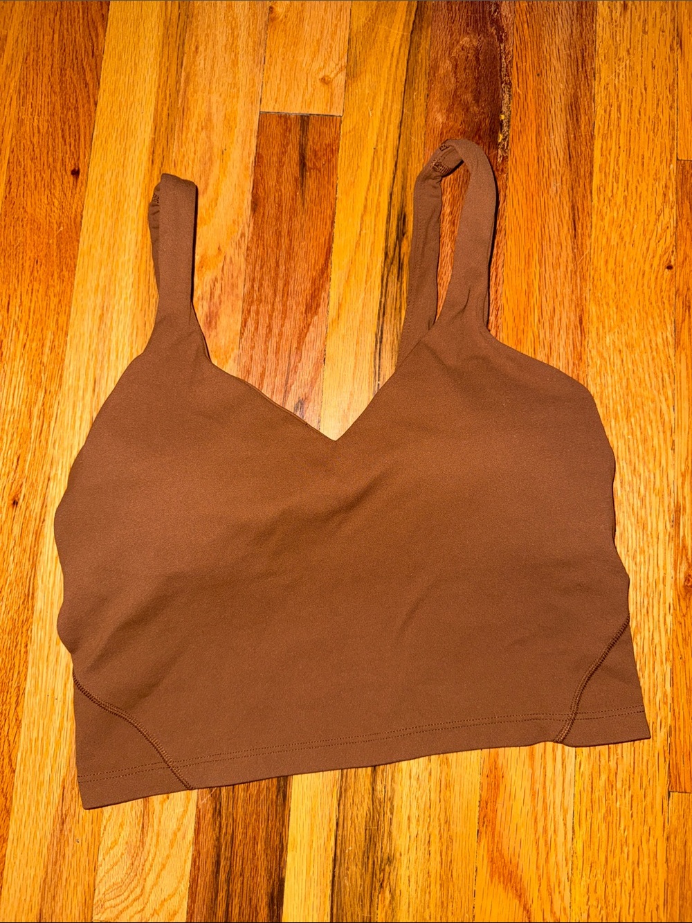 Lululemon built in padded bra crop tank top shirt blouse yoga